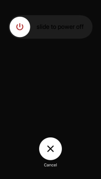 Press and drag the power off icon right.