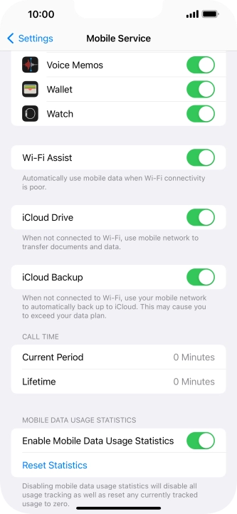 Press the indicator next to 