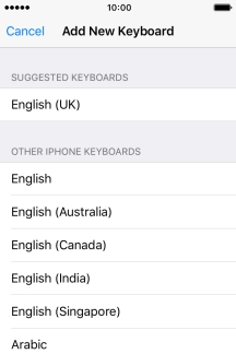 Press the required language to add it.