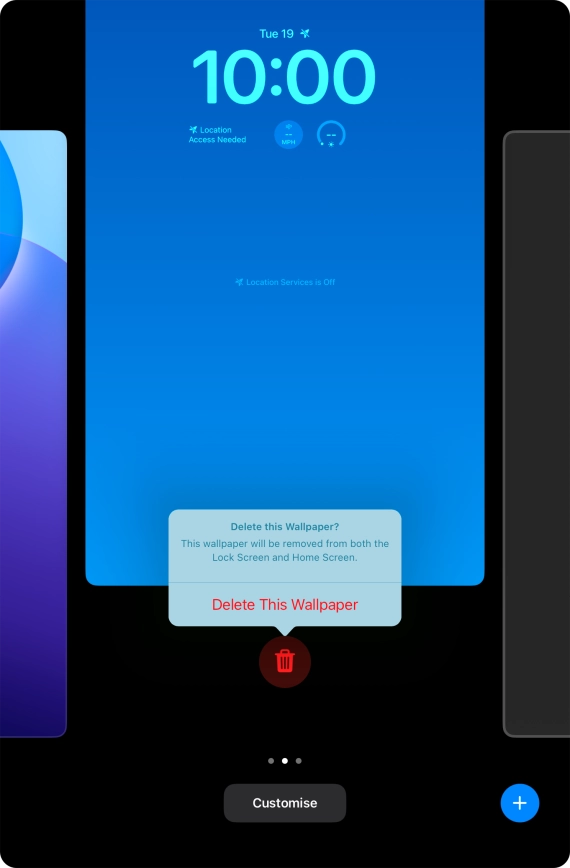 Press Delete This Wallpaper.