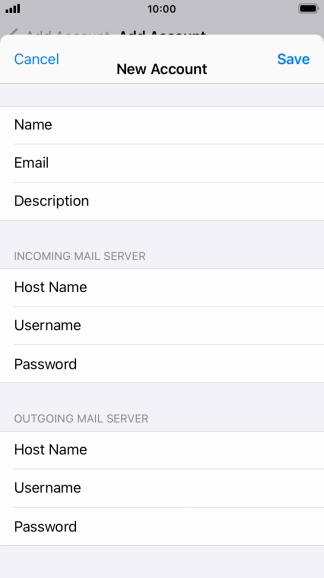 Press Save. Your email account has now been set up. To select more settings for incoming and outgoing server, proceed with the following steps.