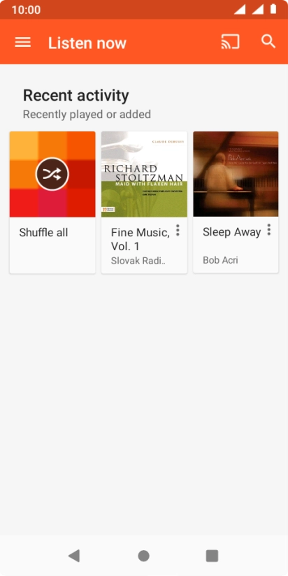 Slide your finger right starting from the left side of the screen.