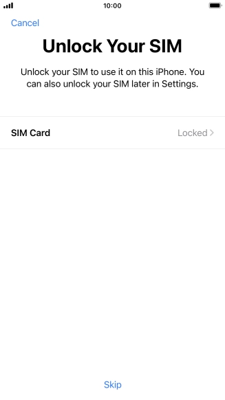 Press SIM Card.