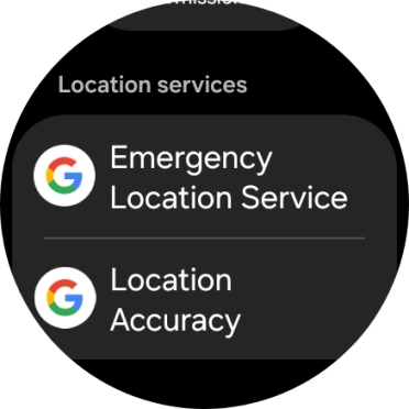 Press Emergency Location Service. Press Emergency Location Service.