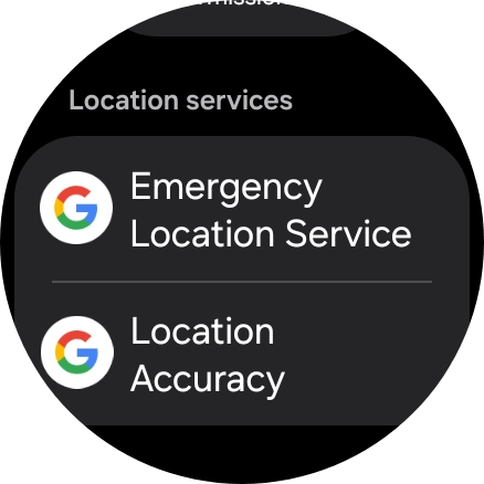 Press Emergency Location Service. Press Emergency Location Service.