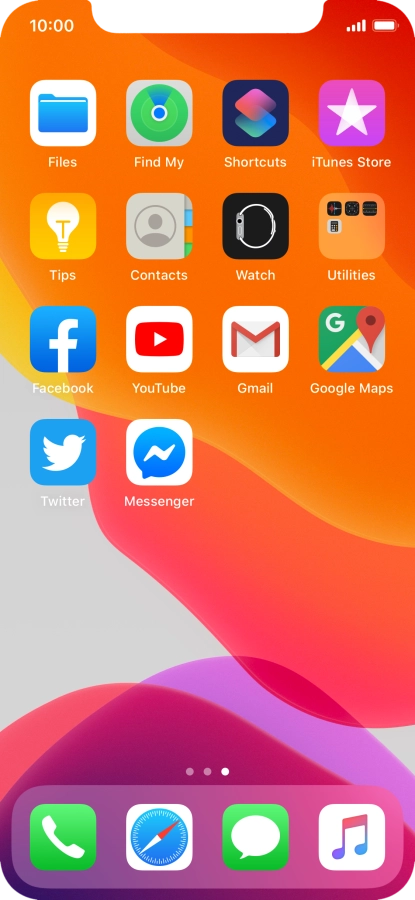 Press and hold any app.