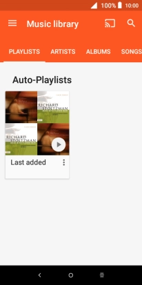 Press the required category and go to the required audio file.