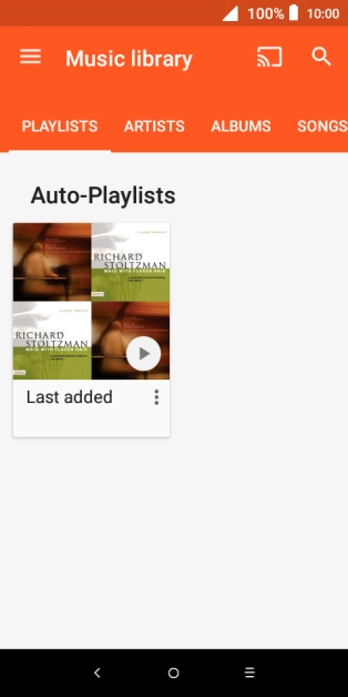 Press the required category and go to the required audio file.