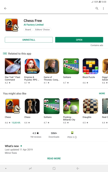 Press the Home key to return to the home screen.