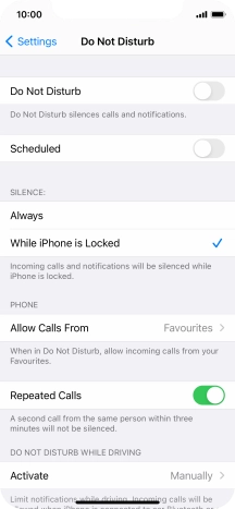 Press the indicator next to 