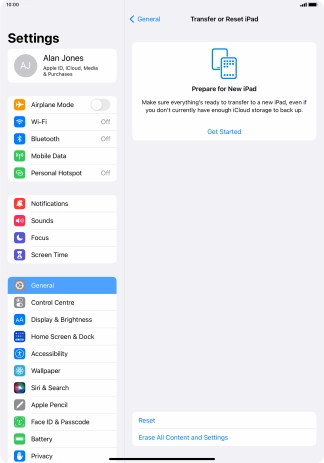 Press Reset. Press Reset.
