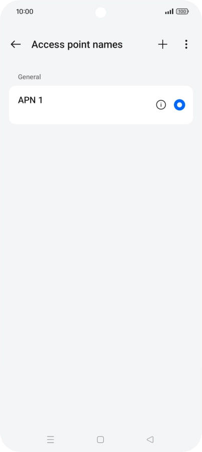 Press the new data connection icon.