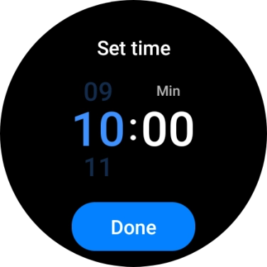 Slide your finger up or down on the screen to set the required time. Slide your finger up or down on the screen to set the required time.