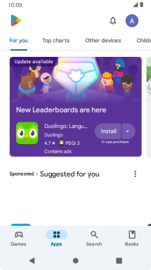 Press the profile icon.