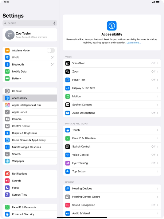 Press the required category below 