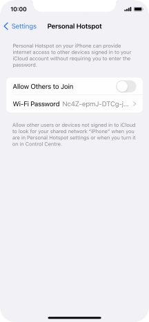 Press Wi-Fi Password and key in the required password.