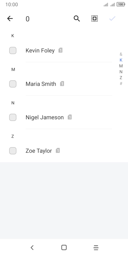 Press the select all icon.