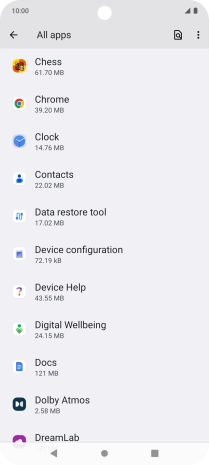 Press the required app.