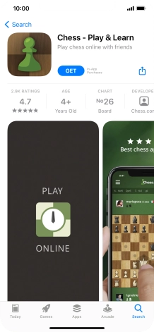 Press GET and follow the instructions on the screen to install the app.