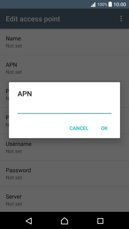 Key in live.vodafone.com and press OK.