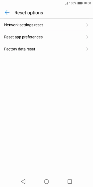 Press Factory data reset.