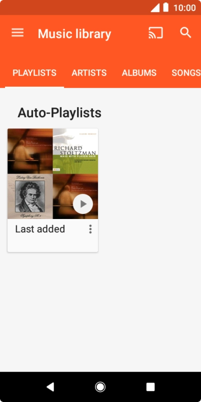 Press the required category and go to the required audio file.