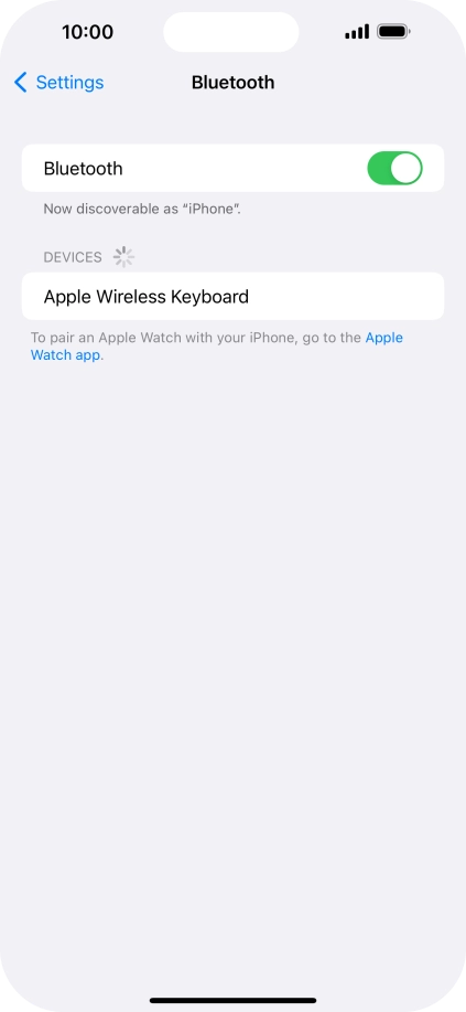 Press the required Bluetooth device and follow the instructions on the screen to pair the device with your phone.