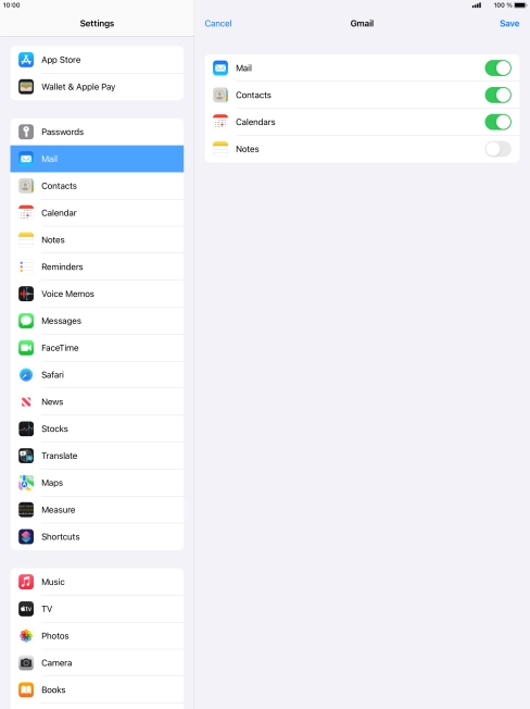 If this screen is displayed, you email account has been recognised and set up automatically. Follow the instructions on the screen to key in more information and finish setting up your tablet.