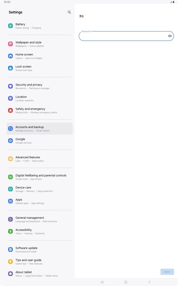 Press the field below 