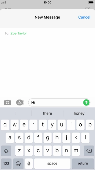 Press the send icon.