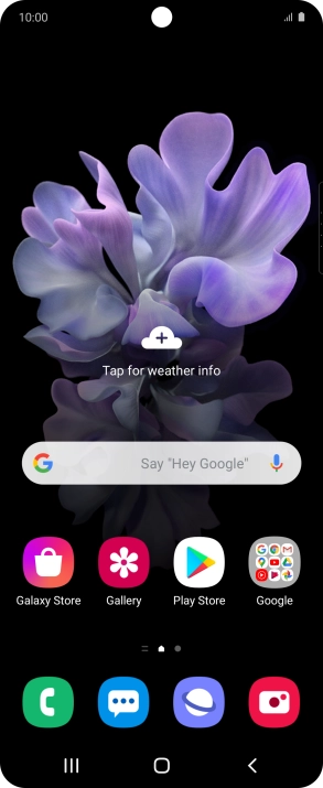 Slide two fingers downwards starting from the top of the screen.
