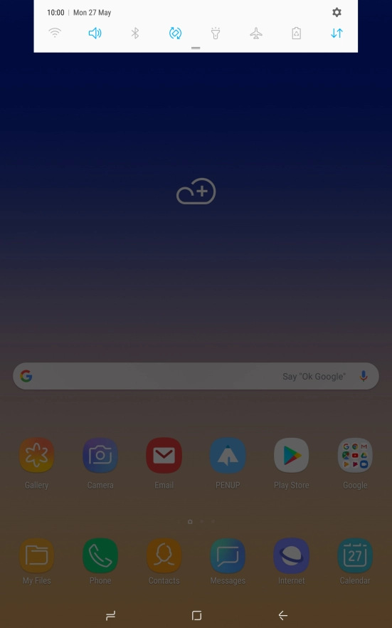 Press the settings icon.