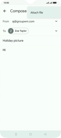 Press Attach file and go to the required folder.