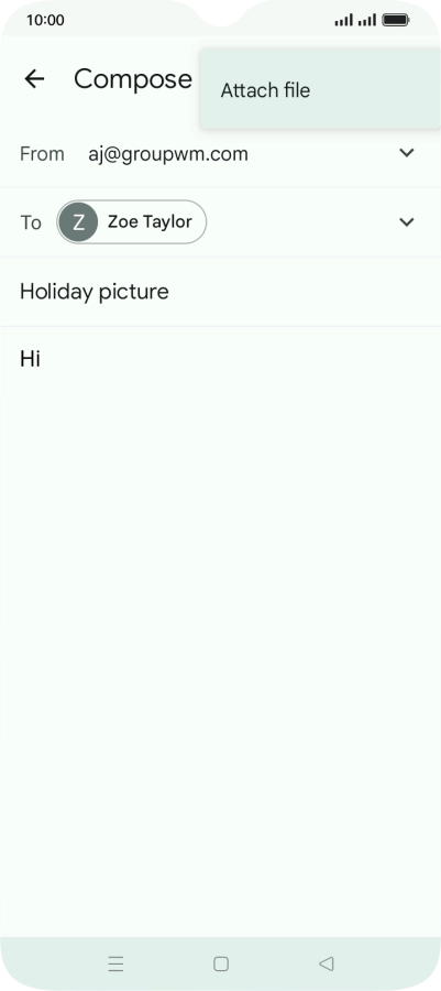 Press Attach file and go to the required folder.