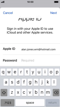Press the field next to 