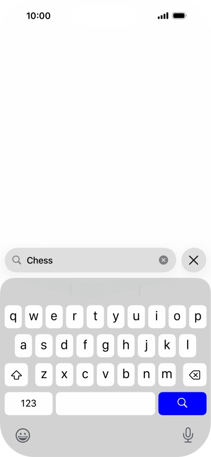 Press the search icon. Press the search icon.