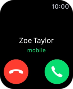 Press the Digital Crown when you get a call.