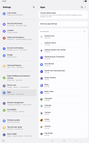 Press the required app.