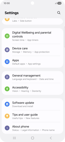 Press Software update.