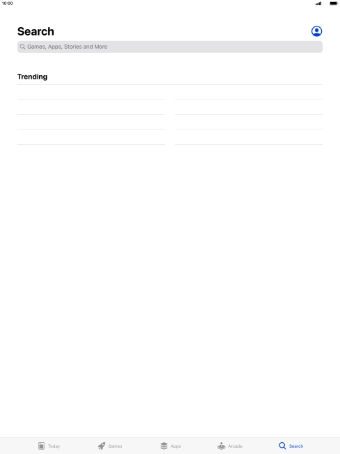 Press the search field.