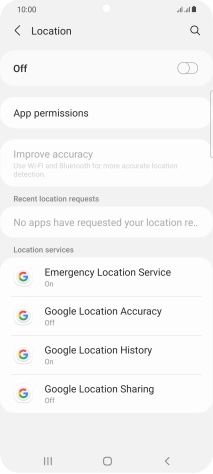 Press the indicator to turn the function on or off.