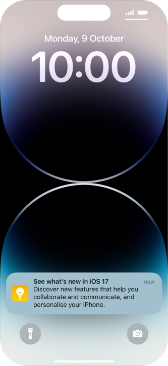 Press the required notification and follow the instructions on the screen to use the selected function.