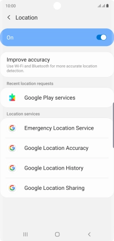 Press Google Location Accuracy.