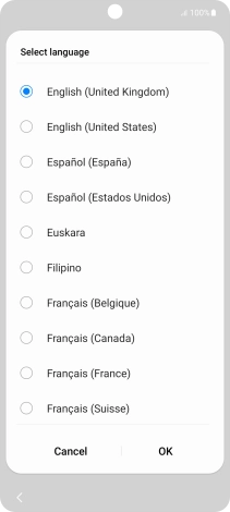 Press the required language.