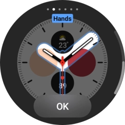 Slide your finger on the screen to change between the different designs.