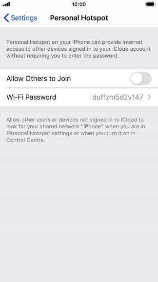 Press Wi-Fi Password and key in the required password.