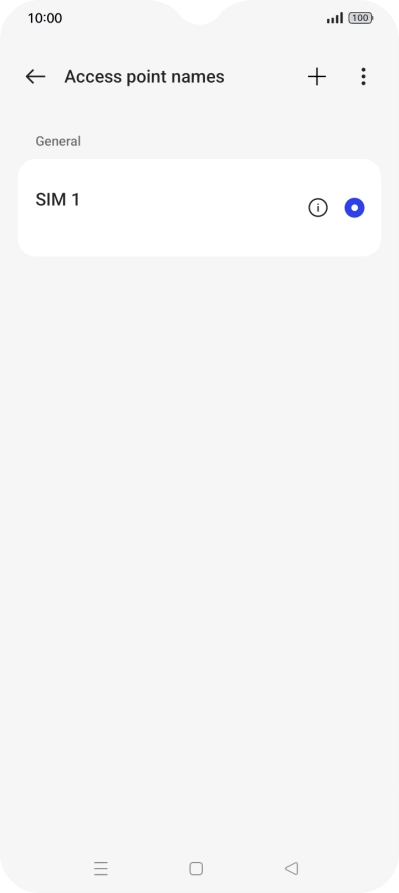 Press the new data connection icon.