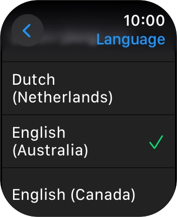 Press the required language.