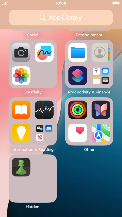 Press and hold the required app.