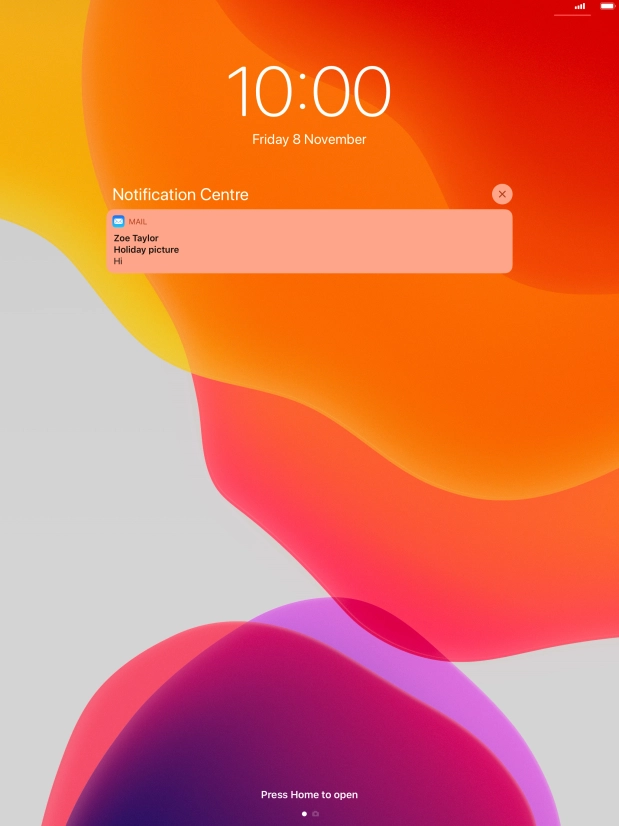 Press the required notification and follow the instructions on the screen to use the selected function.